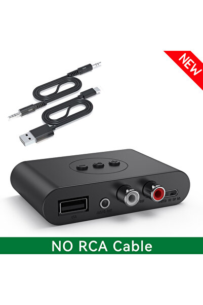 Choice (جديد) مستقبل صوت بلوتوث 5.2 بدون كابل RCA، يدعم تقنية NFC، منفذ USB، ...