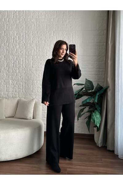 Vesua Set of Top and Bottom with Slit on the Leg and Elastic Waist