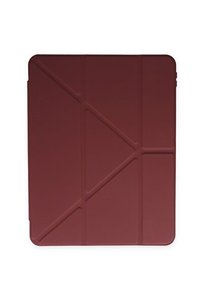 Fuchsia Galaxy Tab S6 Lite P610 Kılıf Tri Folding Kalem Bölmeli Standlı Kılıf