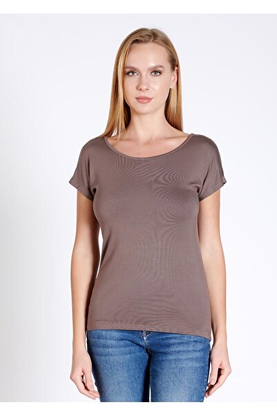 Belinay 8004 Sırtı V Dekolteli Kadın T-shirt