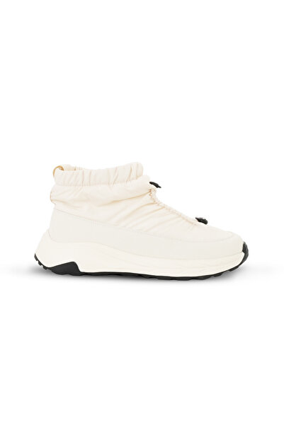 StepMi Paraşüt Kumaş Beyaz Bot - Su Geçirmez Kadın Kar Botu