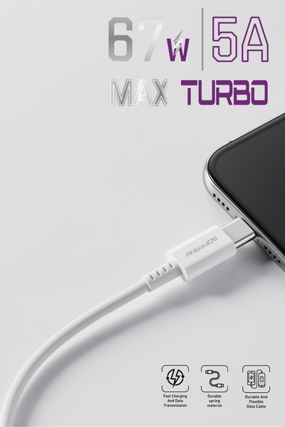 Soffany SY-270 67W Type-C to Type-C Turbo USB Data Kablosu