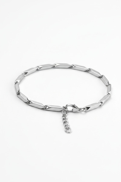 HERİF Aksesuar Erkek Küp Üçgen Model Ayarlanabilir 19+3cm Çelik Bileklik