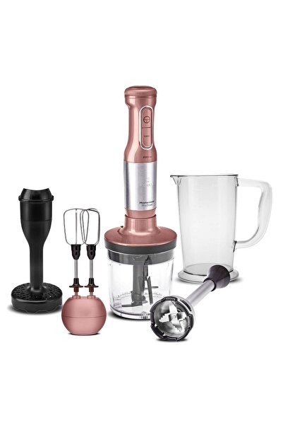 Karaca Mastermaid Prosteel Uzun Blender Ayaklı 6 Bıçaklı Blender Seti Rosegol...