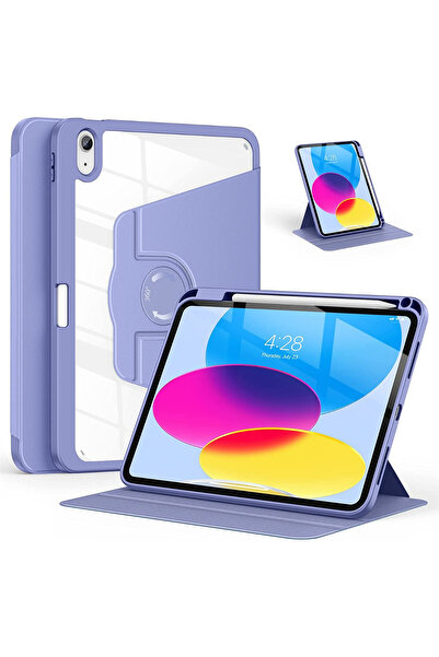 Fuchsia iPad Air 10.9 5.Nesil Uyumlu 360° Dönebilen Pino Tablet Kılıfı