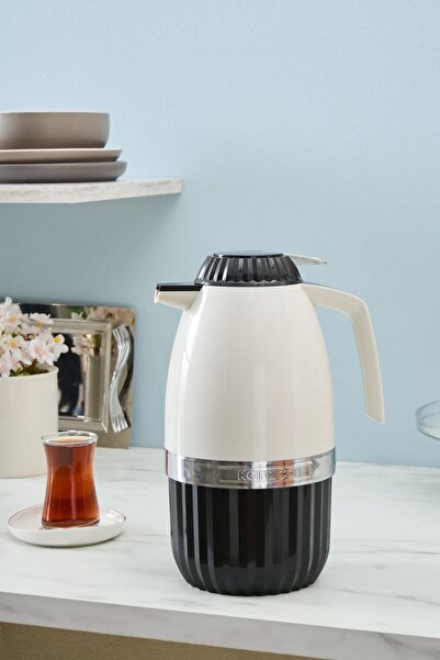 Karaca ترمس زجاجي أسود مانع للتسرب سعة 2 لتر