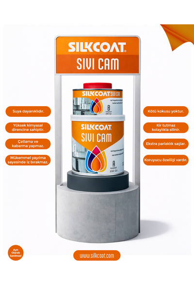 Silkcoat Sıvı Cam Şeffaf Yüzey Koruyucu Su Bazlı, Aşınmaya Dayanımlı, Su Yalı...