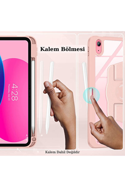 Fuchsia iPad Air 10.9 10.Nesil Uyumlu 360° Dönebilen Pino Tablet Kılıfı