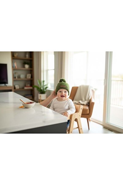 RYZE ÇOCUK Handmade Knitted Baby Hat Beanie Green