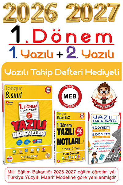 Tonguç Yayınları Tonguç 8. Sınıf 1. Dönem 1. ve 2. Yazılı Notları Tüm Dersler...