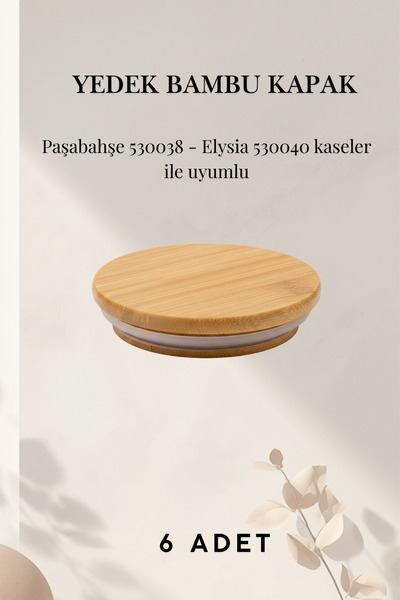 ZURİ DESİGN 6'lı Ahşap Vakumlu Yedek Kapak -Elysa ve Timeless Kahvaltılık & S...