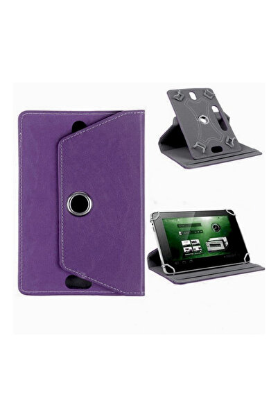 Fuchsia Galaxy Tab A9 Plus Uyumlu Universal 11 inç X210 Pu Deri Standlı Table...