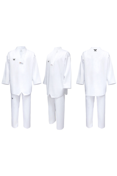 hakuof TUSAH Біла сорочка для таеквондо, сертифікована WT Dobok Tekvando