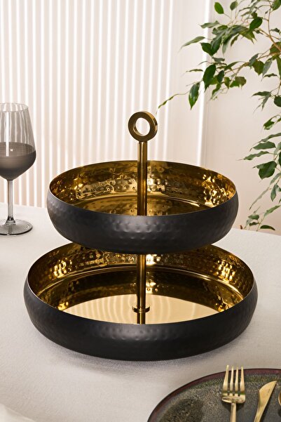 Karaca Arven 2 Tier Decorative Serving Plate 26X32 cm
