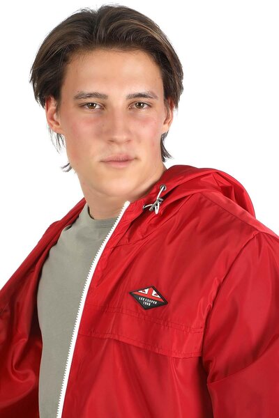 Lee Cooper سترة منسوجة حمراء للرجال - توماس