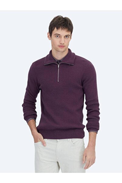 Kip Πλεκτό πουλόβερ με γιακά πόλο από ζακάρ