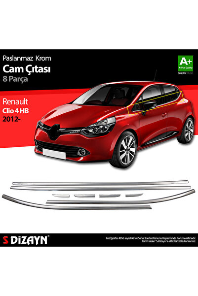 S Dizayn S-Dizayn Renault Clio 4 HB Krom Cam Çıtası 8 Prç. 2012-2019 7019060