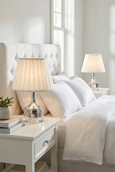 AbajurAksesuar عاكس الضوء المزدوج الفضي من بارما