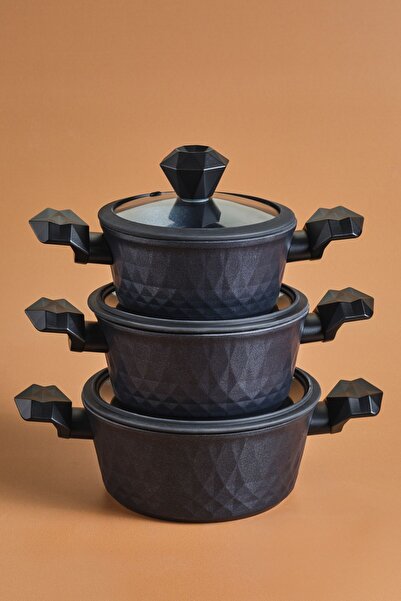 Karaca 6-dielna súprava riadu s antibakteriálnou rukoväťou a indukčnou základ...