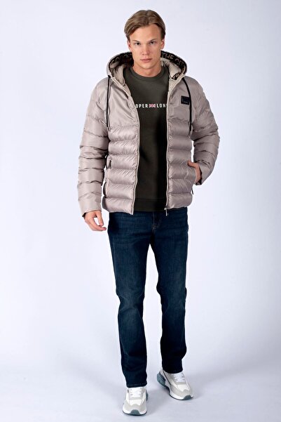 Lee Cooper Devın Erkek Şişme Mont Bej