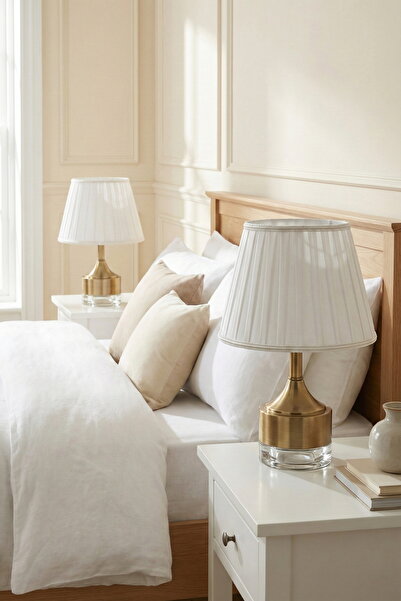 AbajurAksesuar Parma Bronz Çift Abajur