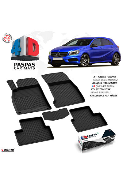 S Dizayn S-Dizayn Mercedes A Serisi W176 4D Havuzlu Paspas 2012-2018 A+Kalite...