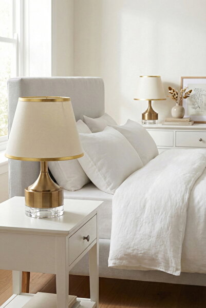 AbajurAksesuar Parma Bronz Çift Abajur