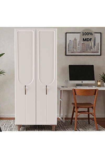 comiet Asya ayaklı tasarım 2 kapak MDF Gardırop