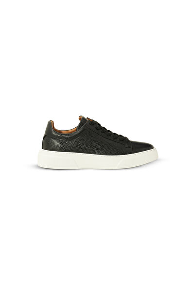Hakiki Deri Siyah Sneaker- İtalyan Kesim Kadın Ayakkabı