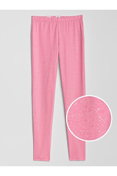GAP Kız Çocuk Pembe Pırıltılı Streç Jarse Tayt