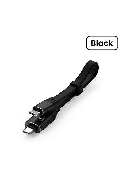 Choice محول كابل شحن سريع أسود من النوع C إلى النوع C وقارئ بطاقة TF بسرعة نق...