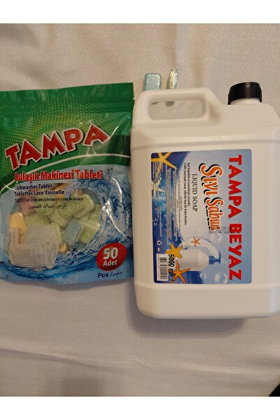 TAMPA Sıvı El Sabunu Beyaz Sabun Parefümlü 5lt & Bulaşık Makinesi Tableti