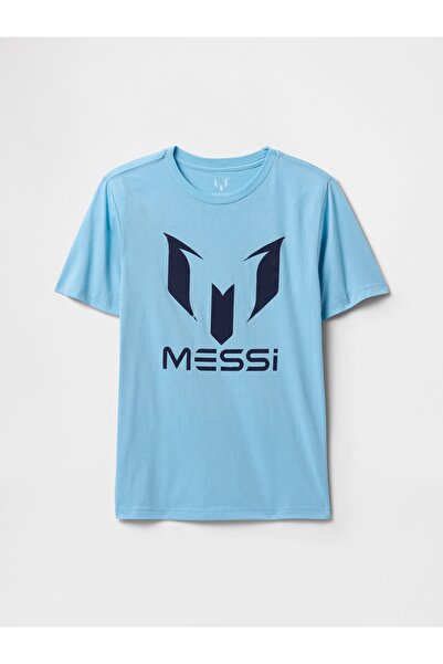 GAP Erkek Çocuk Mavi Messi Grafik T-Shirt