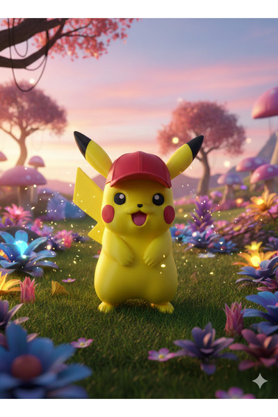 GORZELIA TECHNOLOGY Pokemon Pikachu 3D Figür - Çocuklar İçin Oyuncak