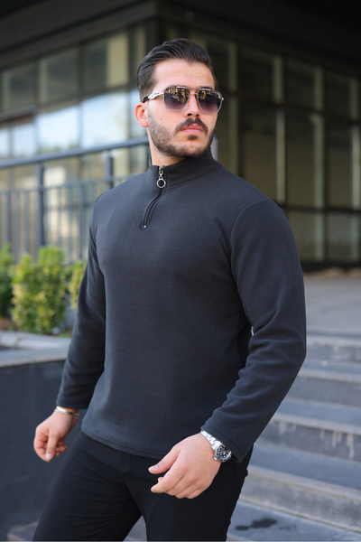 Berka ياقة مرتفعة متوسطة الطول سترة صوفية رفيعة - مقاومة للبرد، لا تسبب تكتلً...