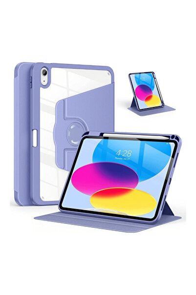 Fuchsia iPad Air 11 inç 2024 M2 Çipli 6.Nesil Uyumlu 360° Dönebilen Standlı P...