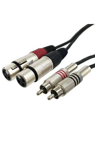 Mykablo 2x Xlr Dişi To 2x Rca Erkek Kablo 3 Metre