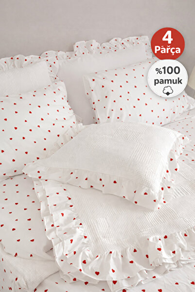 GÖRMEZ TEKSTİL 100% pamuk Naborani Jednokrevetno Čaršav sa lastišem Komad Pik...