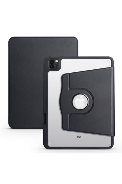 Fuchsia iPad 10.9 2022 10.Nesil Termik Kalem Bölmeli Dönebilen Kılıf