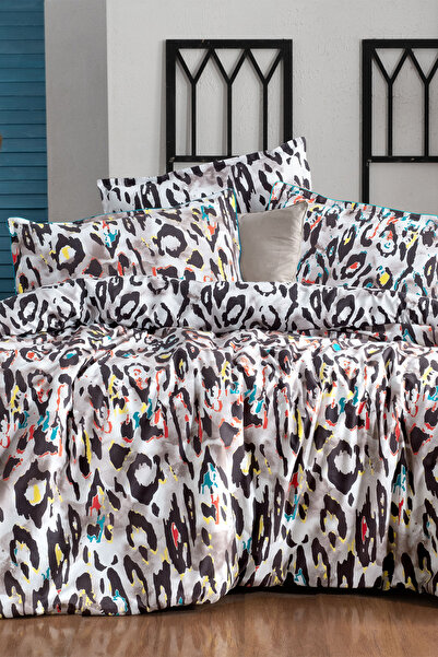 Sarev طقم غطاء لحاف مزدوج الجوانب من قماش البوبلين القطني 100% باللون البيج م...