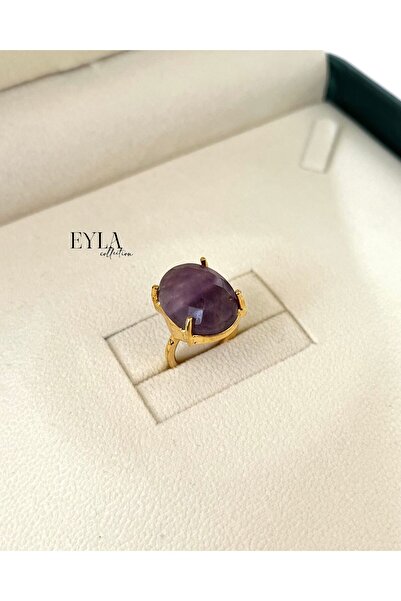eyla collection خاتم قابل للتعديل بحجر الجمشت الأرجواني - الشفاء والأناقة معًا