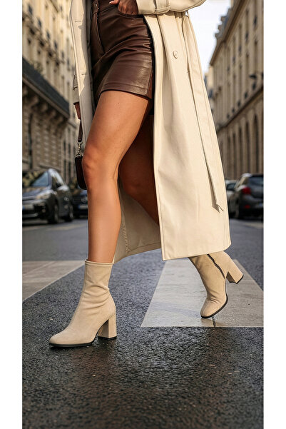 Giydim Gidiyor Mouni Süet Bot Bej