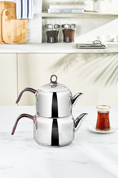 Karaca Manes Induction Based Midi Teapot Set Rose