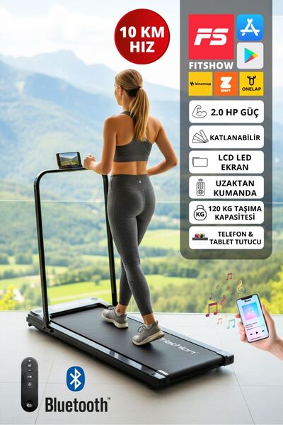 Triathlon T-228 Katlanabilir Yürüyüş ve Koşu Bandı / Bluetooth ve Hoparlör/2H...