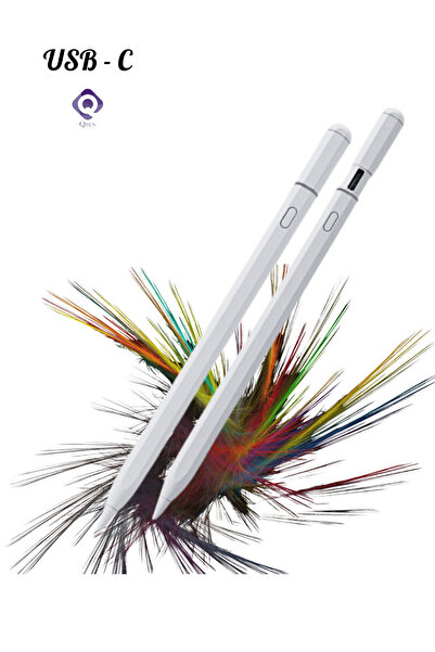 qpen iPad 10. Nesil Uyumlu Pencil USB-C Avuç İçi Red Eğim Özellikli Bluetooth...