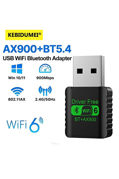Kebidumei 900M BT5.4 WiFi 6 AX900 Bluetooth 5.4 WiFi USB Adapter Wireless Net...