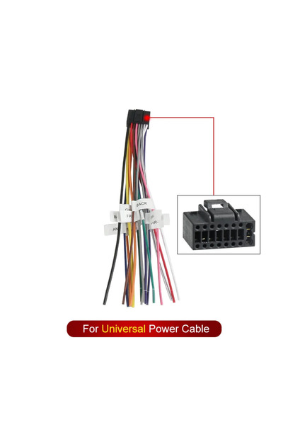 Choice كابل محول طاقة عالمي ذو 16 سنًا إلى قابس ISO عالمي لوحدة رأس راديو الس...