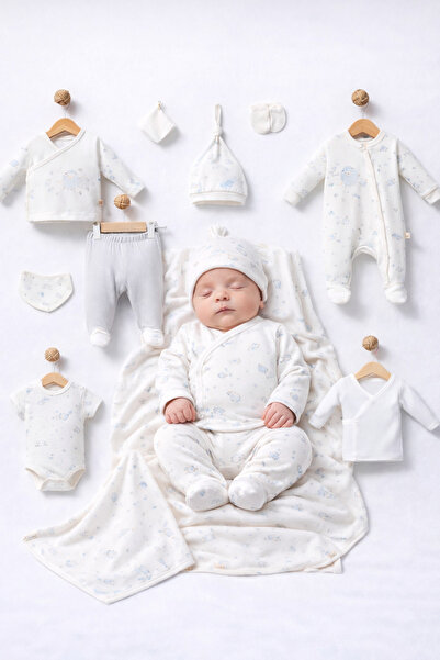 Kidsella طقم خروج من المستشفى مكون من 10 قطع بنمط كوزوكوك عضوي 100٪ في علبة