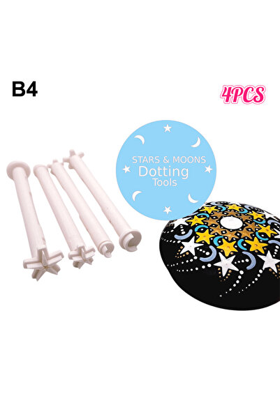 JETTING مجموعة أدوات تنقيط الزهور B4 (4/5 قطع) قلم رسم منقط، أداة نقش، قلم خت...