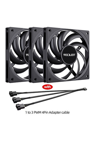 Choice NO RGB AS SHOW 3-Fan Black TEUCER UT-12015 PC Case Fan 120mm Ultra-Thi...